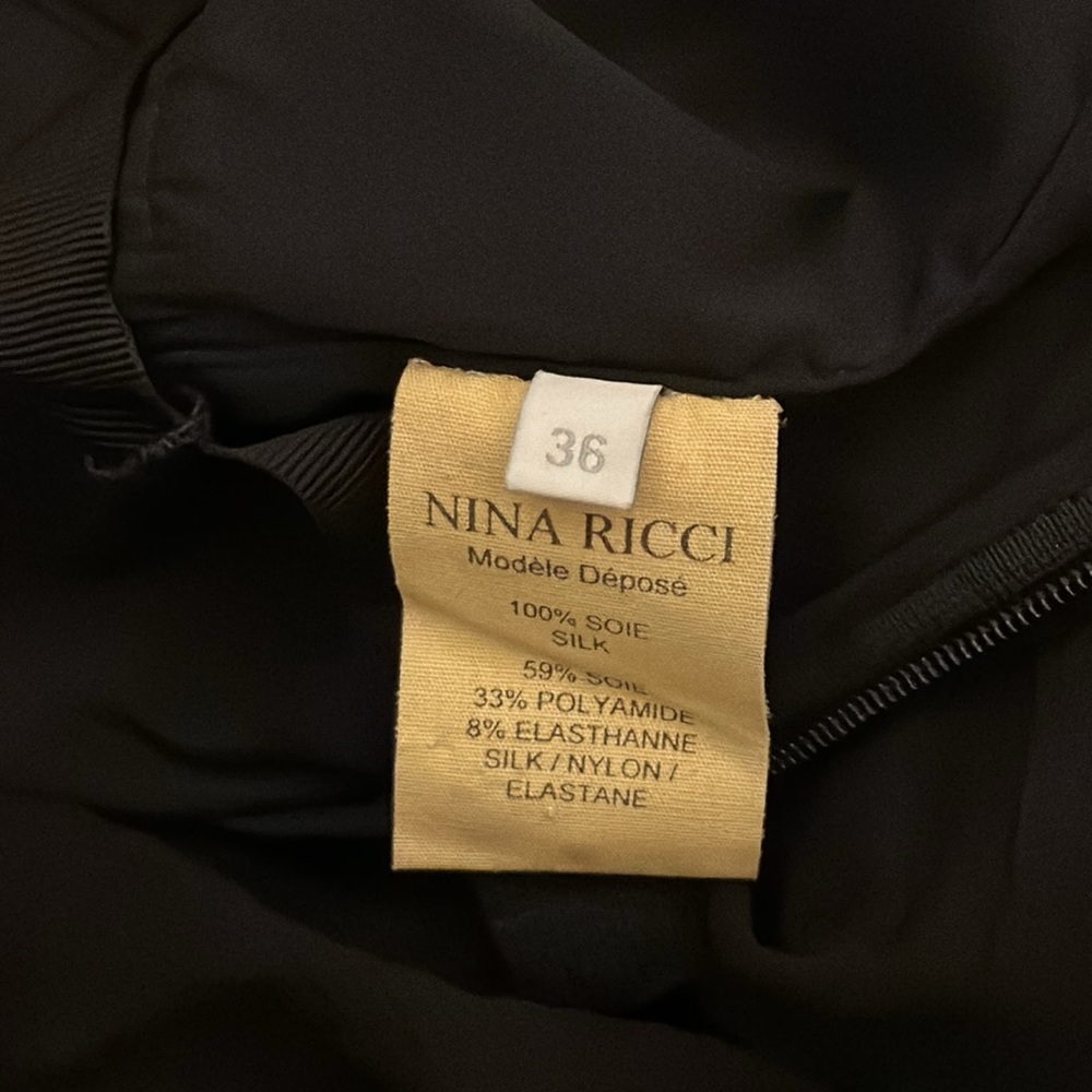 New Nina Ricci silk runway corset bustier slit mesh semisheer maxi dress gown - Picture 16 of 16